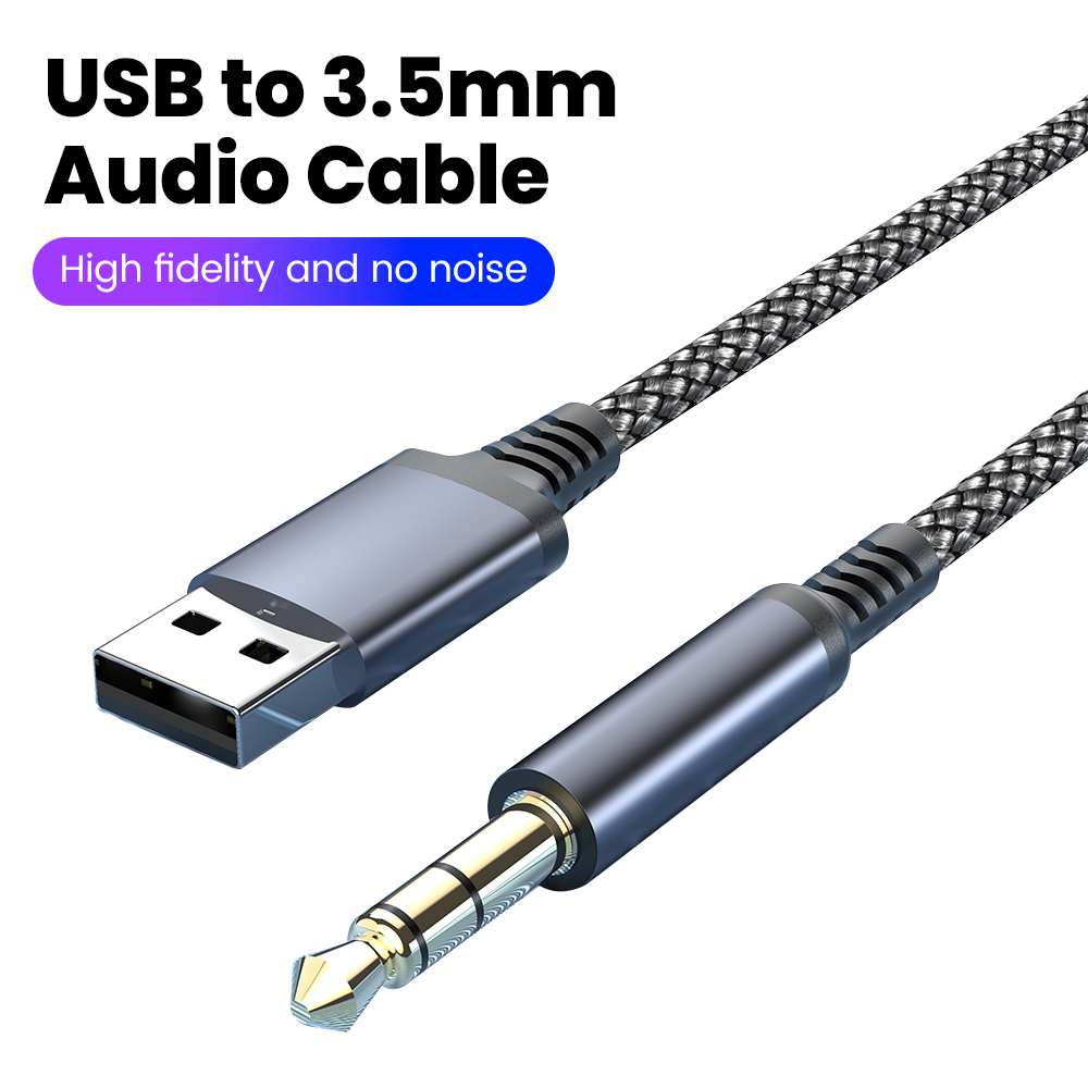 Audio Jumper Wire - Usb A To 3.5mm Jack Male