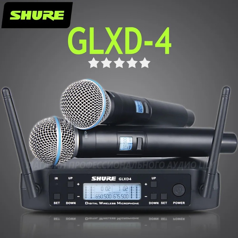 Ribbon Microphone - Shure GLXD4 BETA 58A Professional Wireless