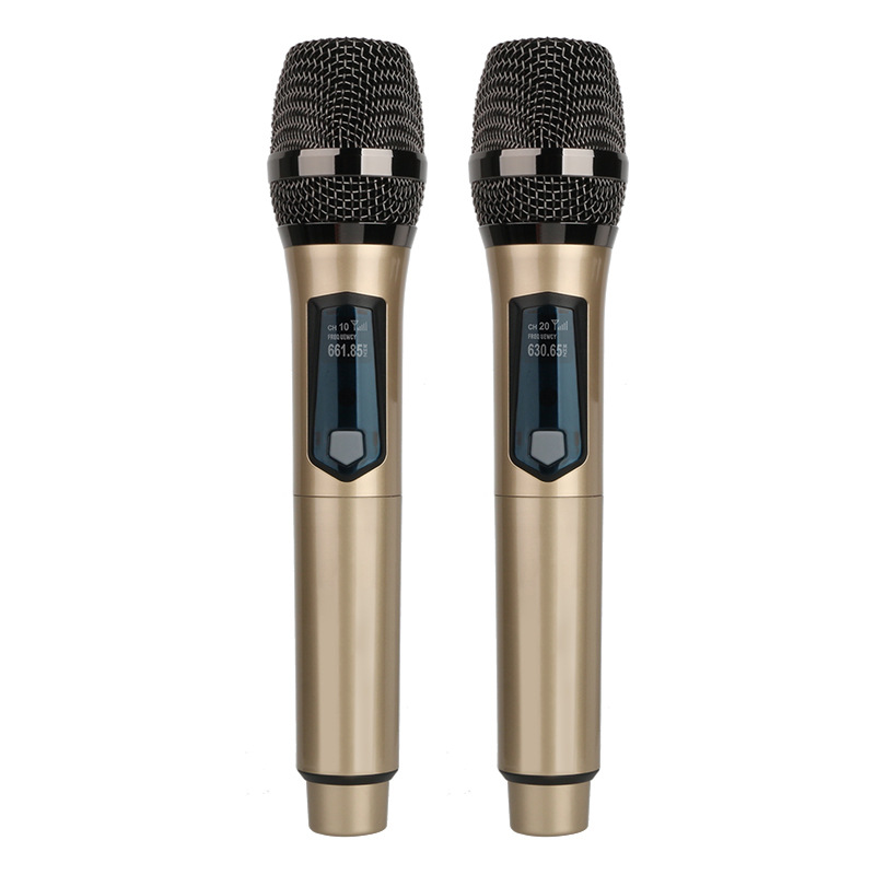 Ribbon Microphone - Wireless Microphone 2 Channels UHF Dual
