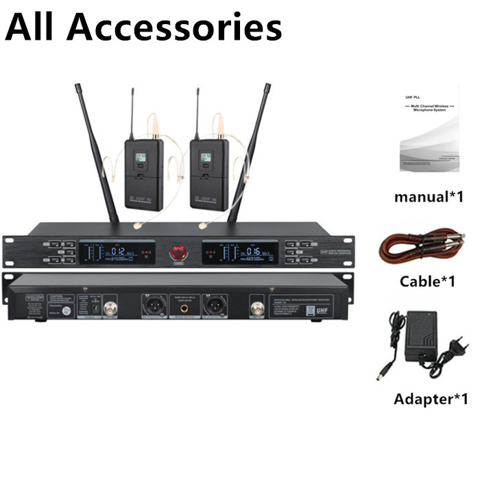 Ribbon Microphone - 640-690MHz UR-2000-H Dual Channel Skin Black