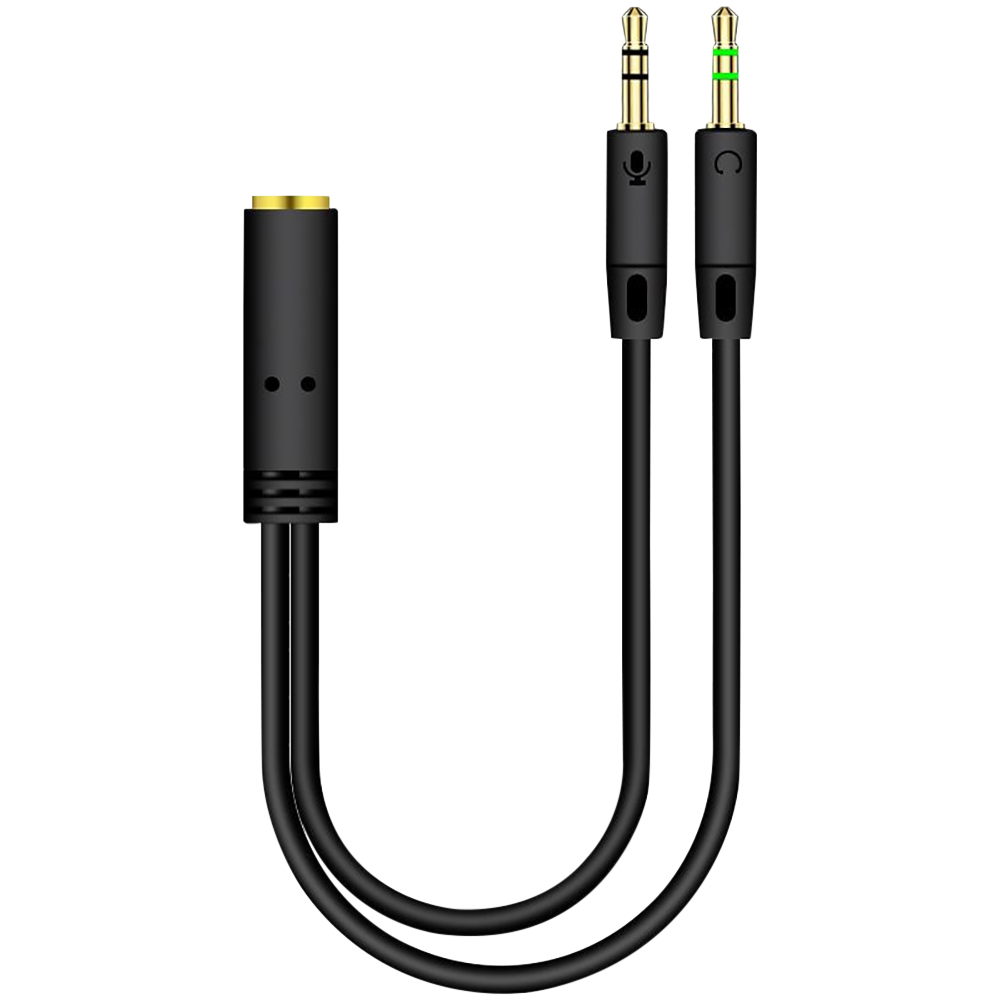 Audio Jumper Wire - 3.5mm Jack 2 Male To 1