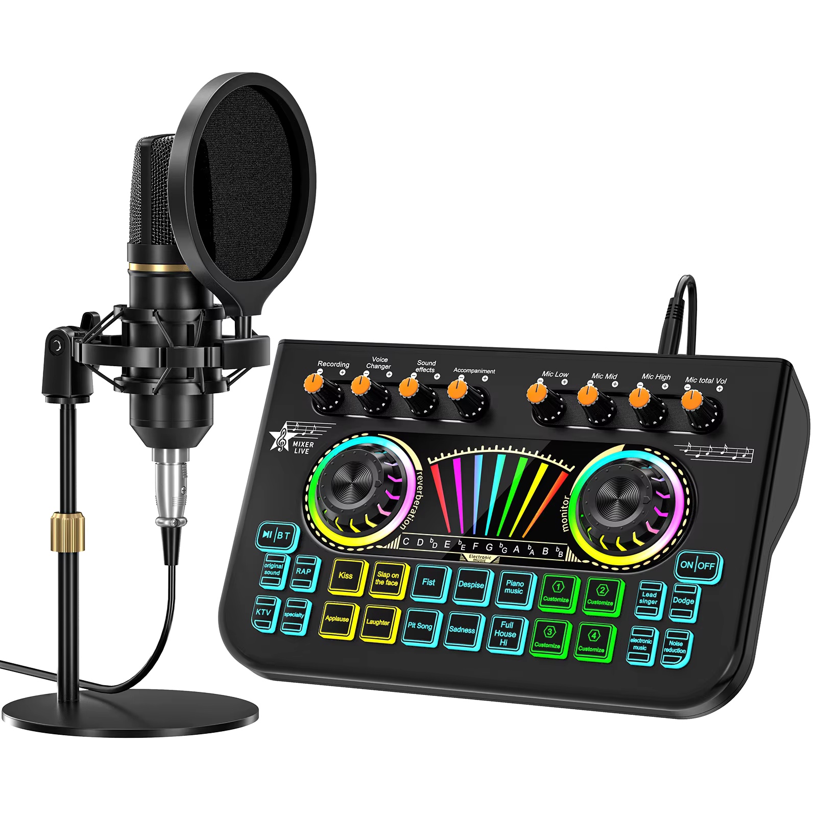 Condenser Microphone Kit - Tenlamp X3 BM800 Podcast Microphone Bundle