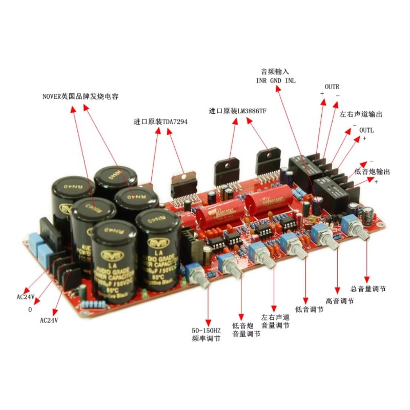TDA7294 LM3886 2.1 channel sub - đánh giá và giá Hifi Amplifier Board