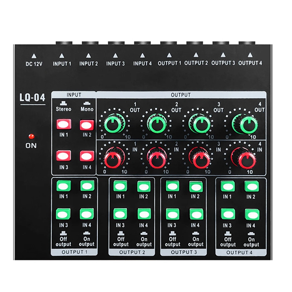 (MEOF] -LQ04 4-Channel Mixer 4 - đánh giá và giá Audio Interface