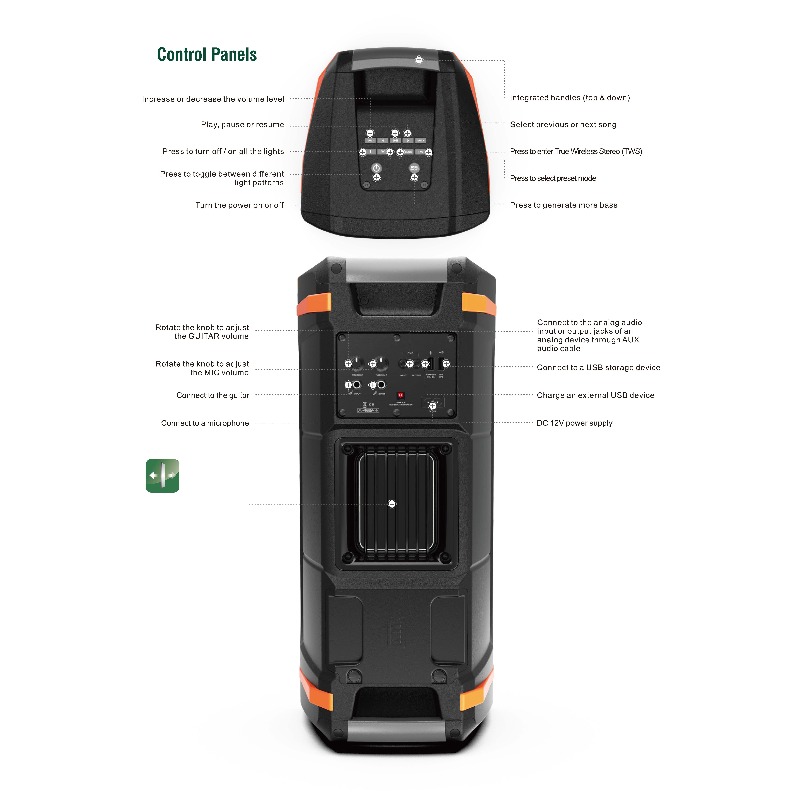 Portable 6.5 Inch Active Speak - đánh giá và giá Woofer