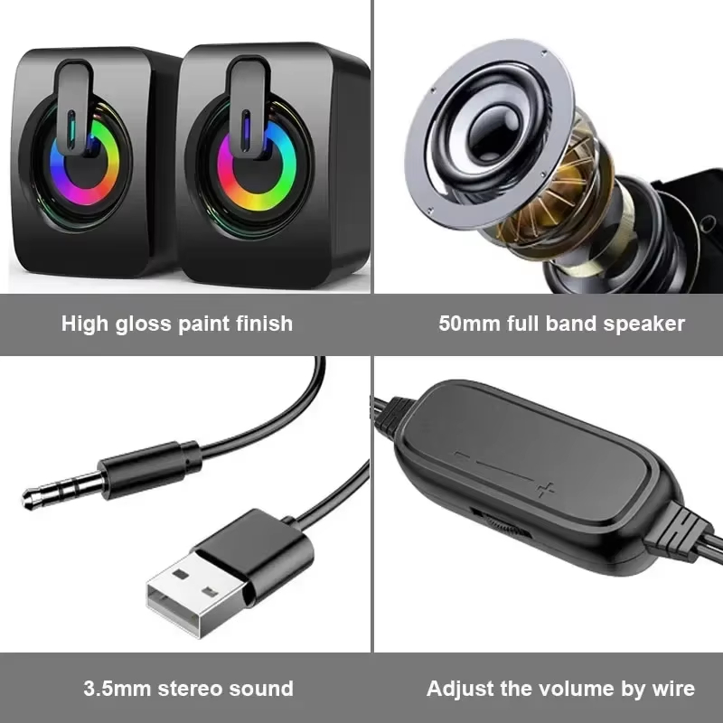 Portable Wired USB Speaker HiF - đánh giá và giá Speaker Wire