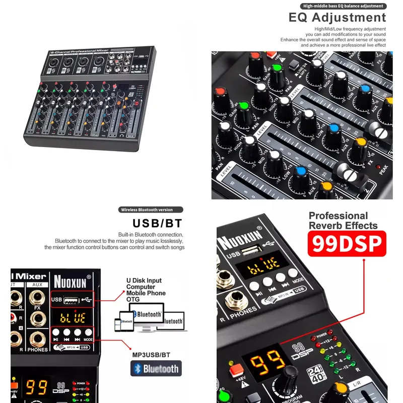 Audio Mixer Sound Board Consol - đánh giá và giá Audio Interface