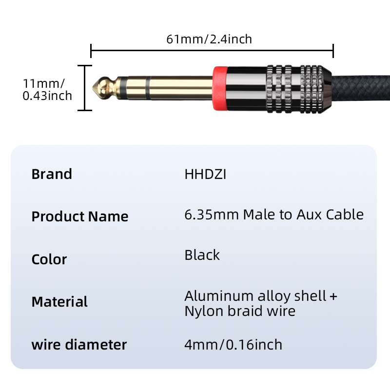 6.35mm TRS Guitar Cable Stereo - đánh giá và giá Trs Cable