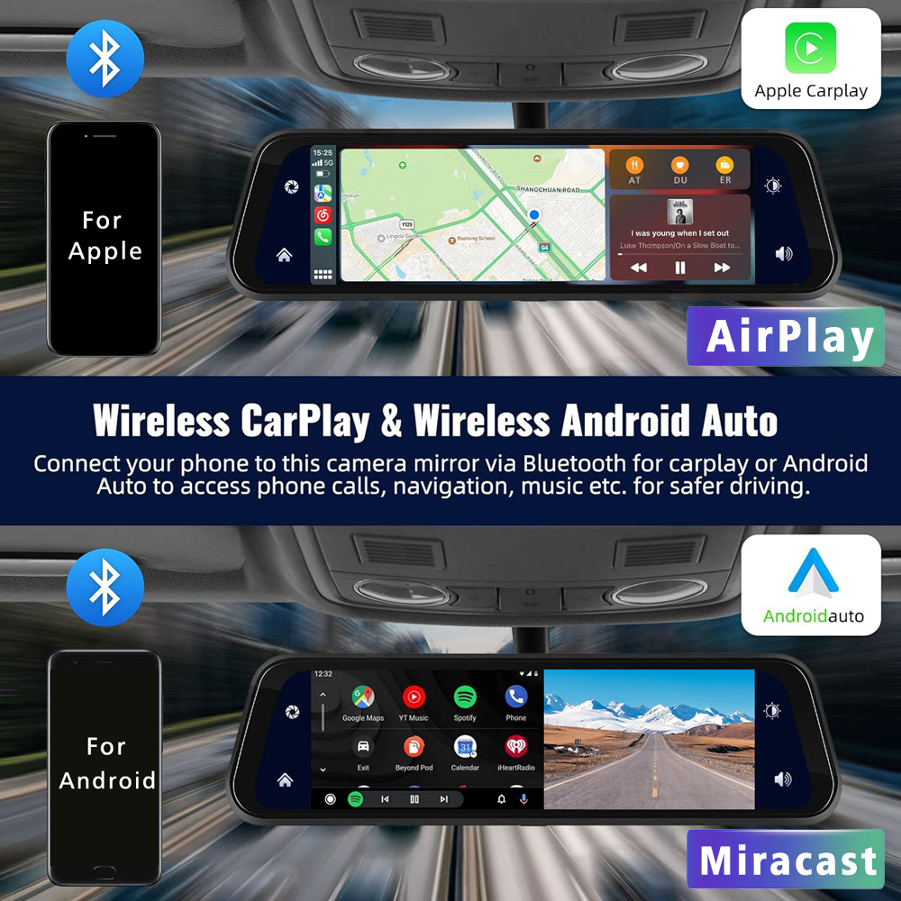 10 Inch 4K 3840*2160P Dash Cam - đánh giá và giá Mdi Cable