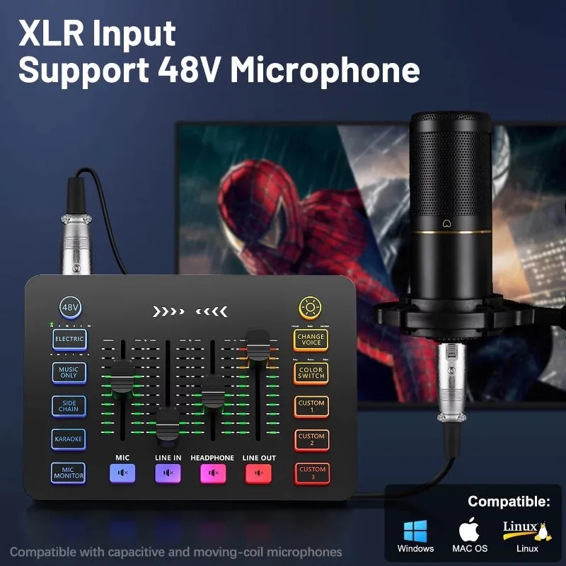 ZX230 Live Stream Sound Card C - đánh giá và giá Condenser Microphone Kit