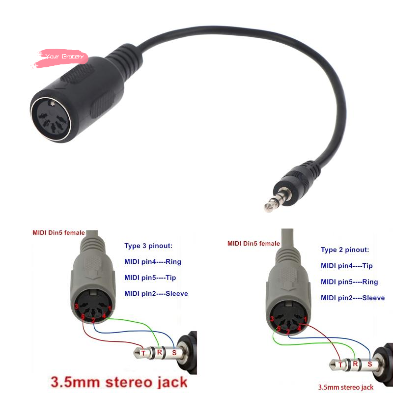 Y-MIDI Din 5 To 3.5mm TRS Conv - đánh giá và giá Trs Cable