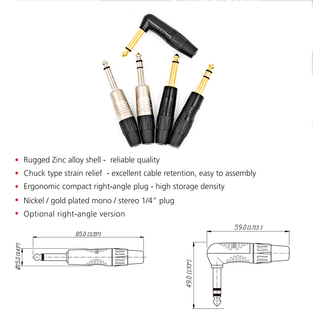 Neutrik's REAN 6.35mm Stereo T - đánh giá và giá Trs Cable