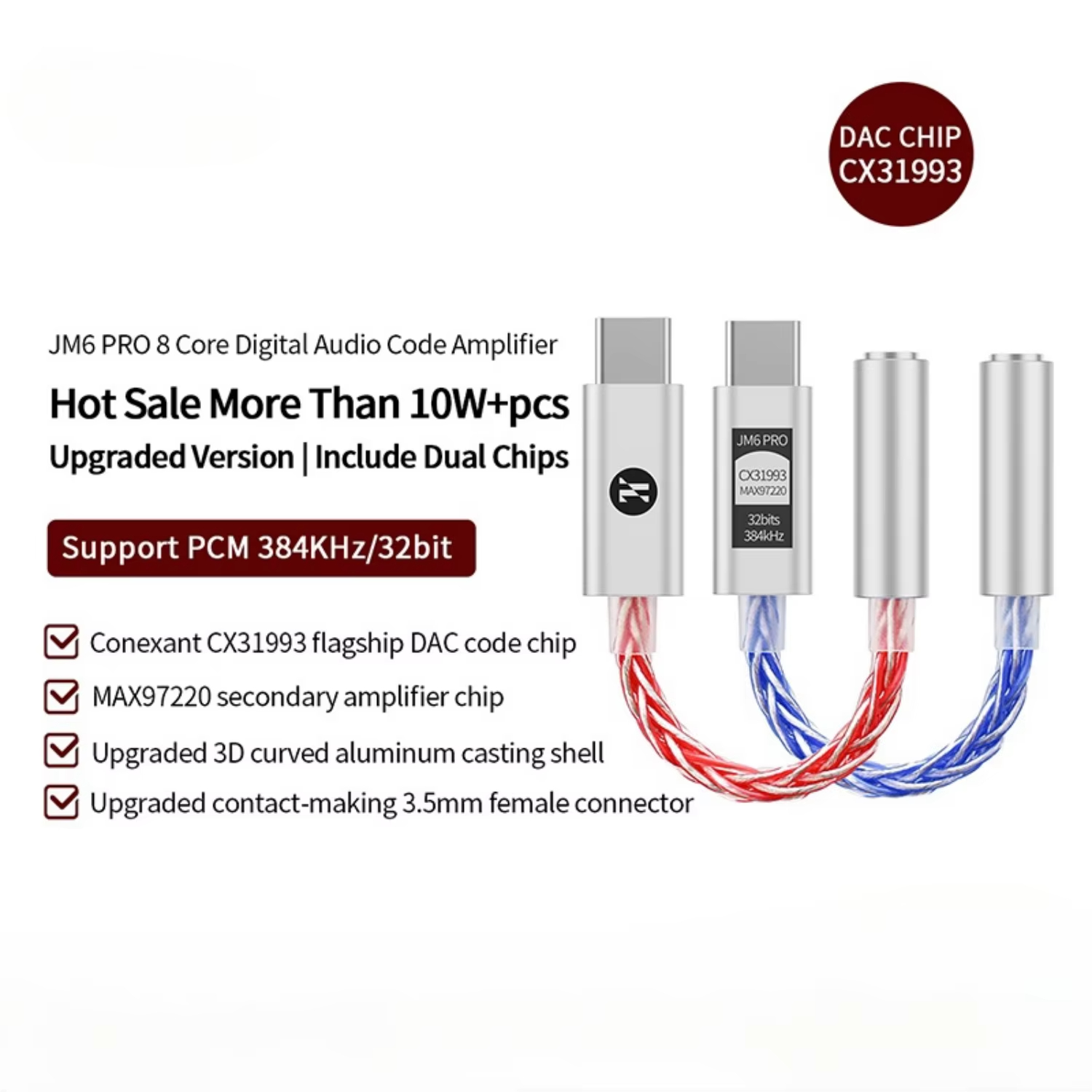 JCALLY JM6 Pro Type-C to 3.5mm - đánh giá và giá Headphone Parts
