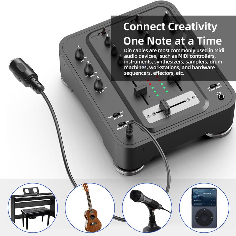 Hot Sale MIDI Din 5 To 3.5mm T - đánh giá và giá Trs Cable