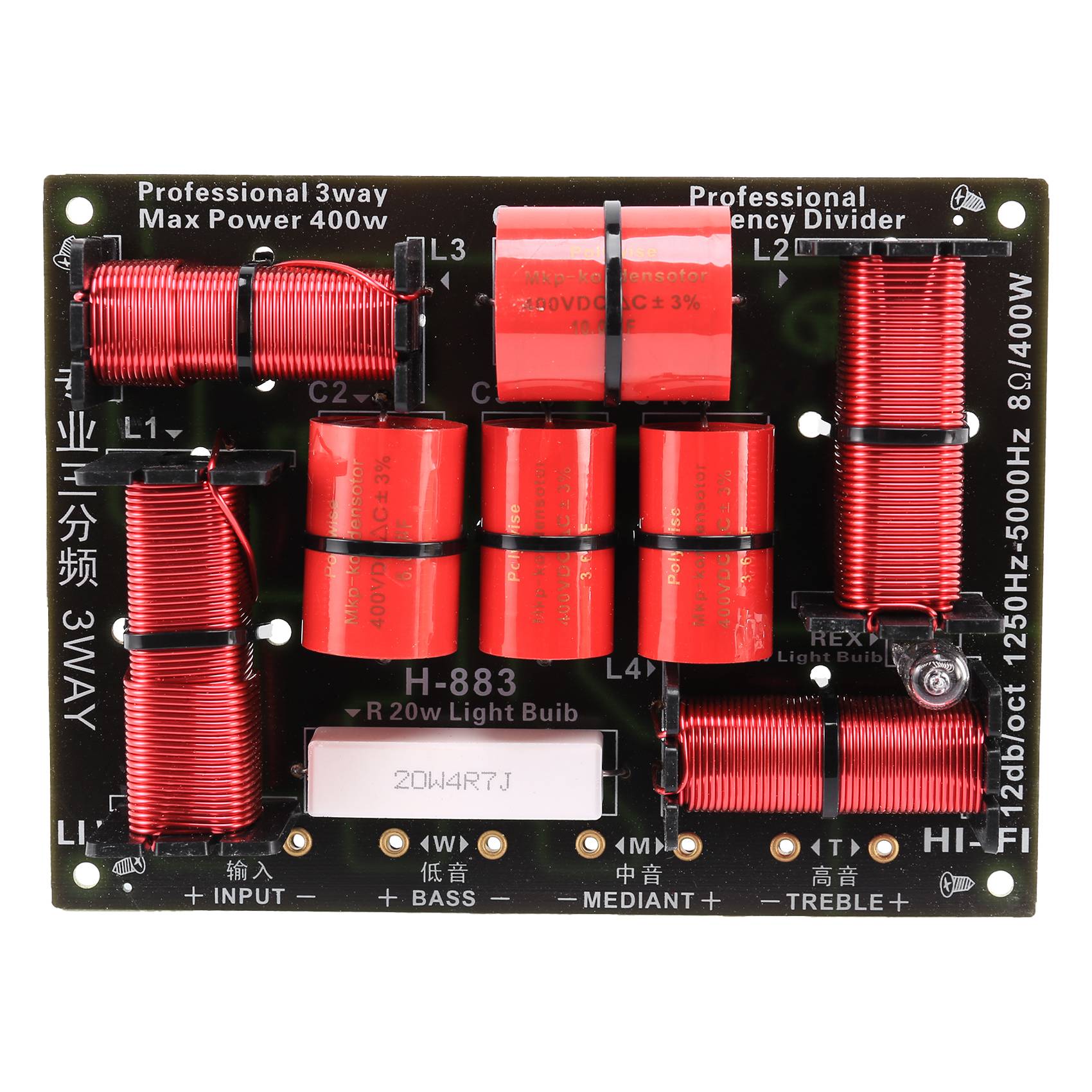 Excellent-400W 3 Way Crossover - đánh giá và giá Speaker Crossover