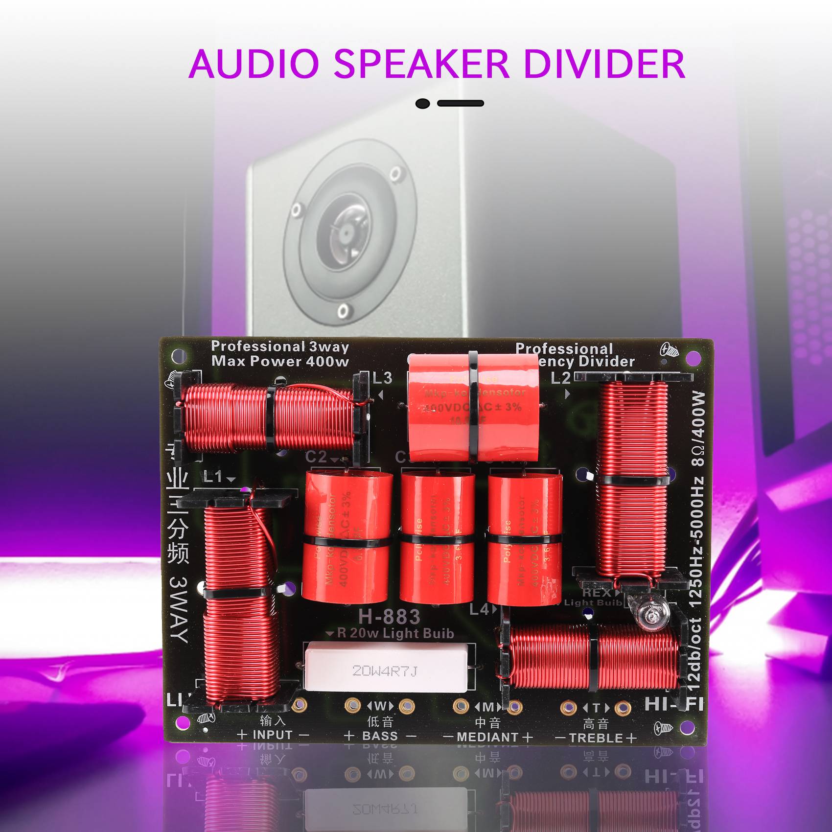 Excellent-400W 3 Way Crossover - đánh giá và giá Speaker Crossover