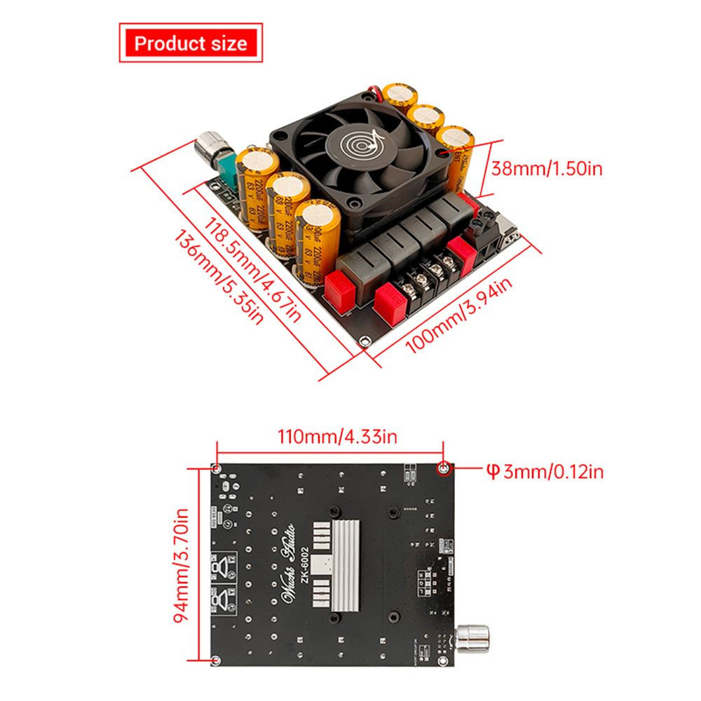 ZK-6002 DC18-50V Pure Power Am - đánh giá và giá Es9018 Dac