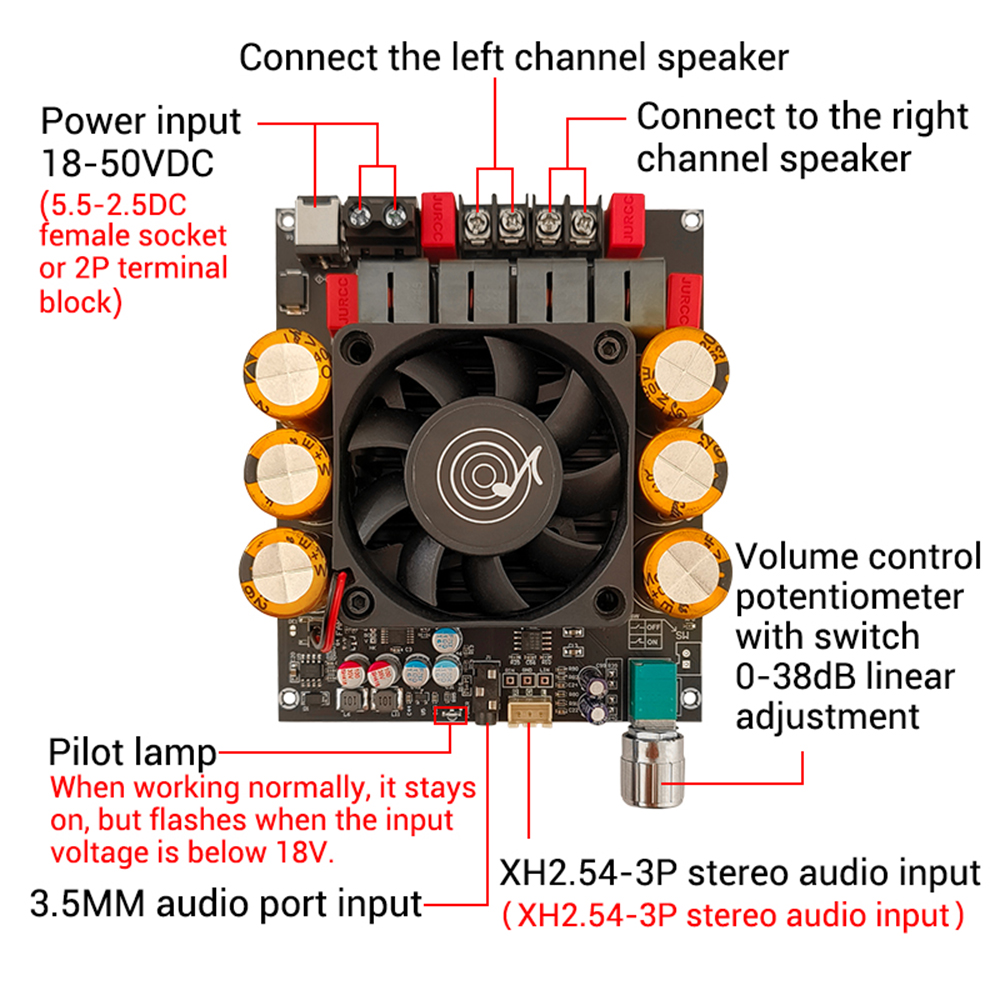 ZK-6002 DC18-50V Pure Power Am - đánh giá và giá Es9018 Dac