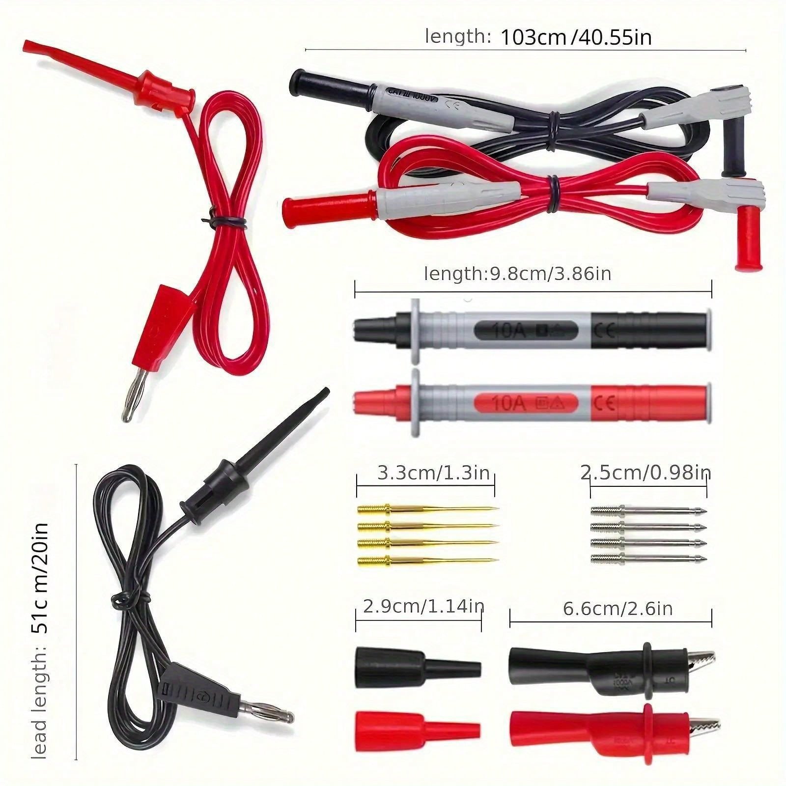 18pcs P1308B Test Lead Kit 4MM - đánh giá và giá Banana Plug